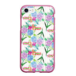 Чехол iPhone 7/8 матовый Spring spirit, цвет: 3D-малиновый