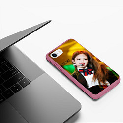 Чехол iPhone 7/8 матовый Blackpink Jennie Kim, цвет: 3D-малиновый — фото 2