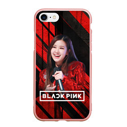 Чехол iPhone 7/8 матовый Rose Blackpink, цвет: 3D-светло-розовый