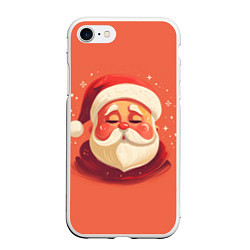 Чехол iPhone 7/8 матовый Портрет Деда Мороза, цвет: 3D-белый