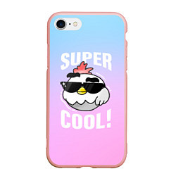 Чехол iPhone 7/8 матовый Chicken Gun: Супер Крутой Цыпленок, цвет: 3D-светло-розовый
