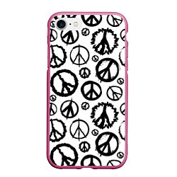 Чехол iPhone 7/8 матовый Many peace logo