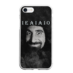 Чехол iPhone 7/8 матовый System of a Down i e a i a i o, цвет: 3D-белый