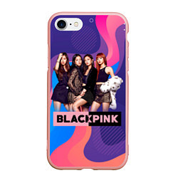 Чехол iPhone 7/8 матовый K-pop Blackpink girls, цвет: 3D-светло-розовый