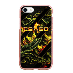 Чехол iPhone 7/8 матовый CS GO fire logo