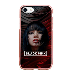 Чехол iPhone 7/8 матовый Blackpink red and black, цвет: 3D-светло-розовый