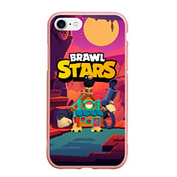 Чехол iPhone 7/8 матовый Brawlstars 8bit ghost, цвет: 3D-светло-розовый