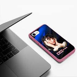 Чехол iPhone 7/8 матовый Blackpink Lisa, цвет: 3D-малиновый — фото 2