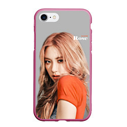 Чехол iPhone 7/8 матовый Rosanna Park Blackpink, цвет: 3D-малиновый