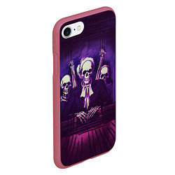 Чехол iPhone 7/8 матовый Скелеты Призраки в Суде - Phonk, цвет: 3D-малиновый — фото 2