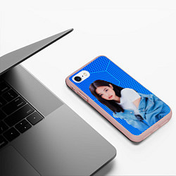 Чехол iPhone 7/8 матовый Jennie kpop music, цвет: 3D-светло-розовый — фото 2