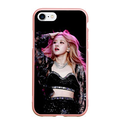 Чехол iPhone 7/8 матовый Blackpink Rose Pink hair, цвет: 3D-светло-розовый
