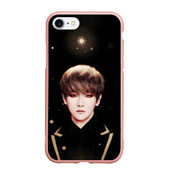 Чехол iPhone 7/8 матовый Byun Baek hyun, цвет: 3D-светло-розовый