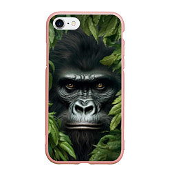 Чехол iPhone 7/8 матовый Горилла в джунгях