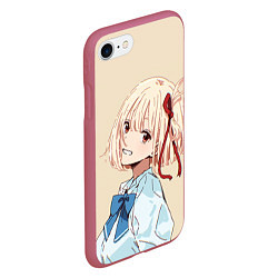 Чехол iPhone 7/8 матовый Chisato Nishikigi - Lycoris Recoil, цвет: 3D-малиновый — фото 2