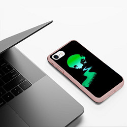 Чехол iPhone 7/8 матовый Неоновая речка, цвет: 3D-светло-розовый — фото 2