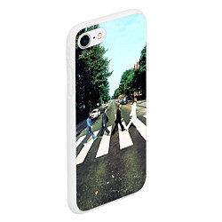 Чехол iPhone 7/8 матовый The Beatles альбом Abbey Road, цвет: 3D-белый — фото 2