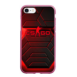 Чехол iPhone 7/8 матовый Red neon CS GO