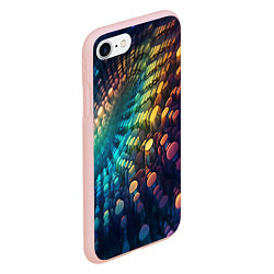 Чехол iPhone 7/8 матовый Радужные блики нейроарт, цвет: 3D-светло-розовый — фото 2