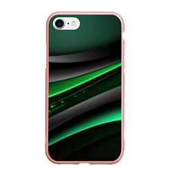 Чехол iPhone 7/8 матовый Black green line