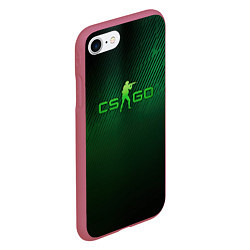 Чехол iPhone 7/8 матовый CSGO green logo, цвет: 3D-малиновый — фото 2