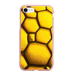 Чехол iPhone 7/8 матовый Желтые объемные плиты