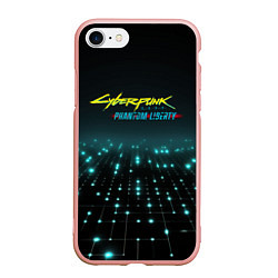 Чехол iPhone 7/8 матовый Cyberpunk logo neon