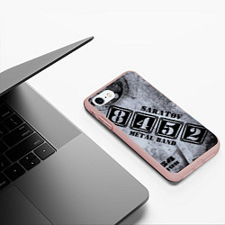 Чехол iPhone 7/8 матовый 8452 metal band Саратов, цвет: 3D-светло-розовый — фото 2