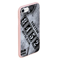 Чехол iPhone 7/8 матовый 8452 metal band Саратов, цвет: 3D-светло-розовый — фото 2