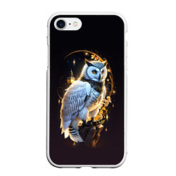 Чехол iPhone 7/8 матовый Снежная сова, цвет: 3D-белый