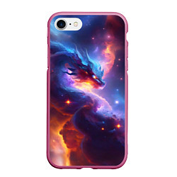 Чехол iPhone 7/8 матовый Туманность дракона, цвет: 3D-малиновый