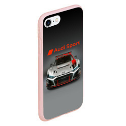 Чехол iPhone 7/8 матовый Audi sport - racing car - extreme, цвет: 3D-светло-розовый — фото 2