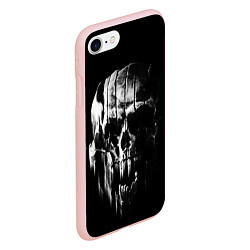 Чехол iPhone 7/8 матовый Brutal skull, цвет: 3D-светло-розовый — фото 2