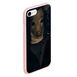 Чехол iPhone 7/8 матовый Пила 10 маска свиньи, цвет: 3D-светло-розовый — фото 2