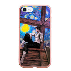 Чехол iPhone 7/8 матовый Берсерк и небо Ван Гога, цвет: 3D-светло-розовый