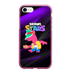 Чехол iPhone 7/8 матовый Brawl stars Doug, цвет: 3D-малиновый