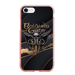 Чехол iPhone 7/8 матовый Baldurs Gate 3 logo dark logo