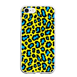 Чехол iPhone 7/8 матовый Кислотный леопард паттерн