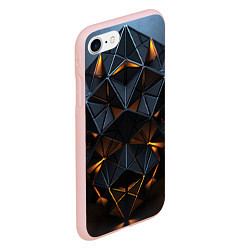 Чехол iPhone 7/8 матовый Объемные кубы, цвет: 3D-светло-розовый — фото 2