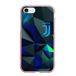 Чехол iPhone 7/8 матовый Juventus blue abstract logo