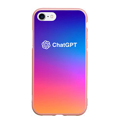 Чехол iPhone 7/8 матовый ChatGPT, цвет: 3D-светло-розовый