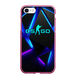 Чехол iPhone 7/8 матовый CSGO neon geometry