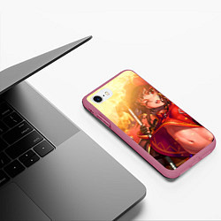 Чехол iPhone 7/8 матовый Коносуба Мэгумин, цвет: 3D-малиновый — фото 2