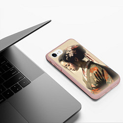Чехол iPhone 7/8 матовый Нежная гейша, цвет: 3D-светло-розовый — фото 2