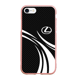 Чехол iPhone 7/8 матовый Lexus - carbon line