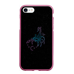 Чехол iPhone 7/8 матовый Знак зодиака скорпион - космос
