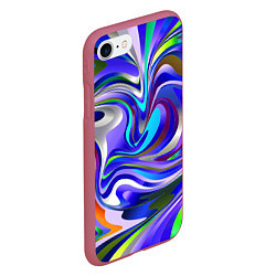 Чехол iPhone 7/8 матовый Цветомузыка настроения, цвет: 3D-малиновый — фото 2