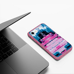 Чехол iPhone 7/8 матовый Ladder - art - texture, цвет: 3D-малиновый — фото 2