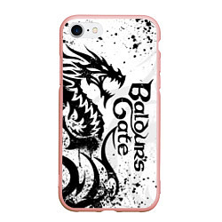 Чехол iPhone 7/8 матовый Балдурс гейт 3 - дракон, цвет: 3D-светло-розовый