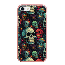 Чехол iPhone 7/8 матовый Милый skull